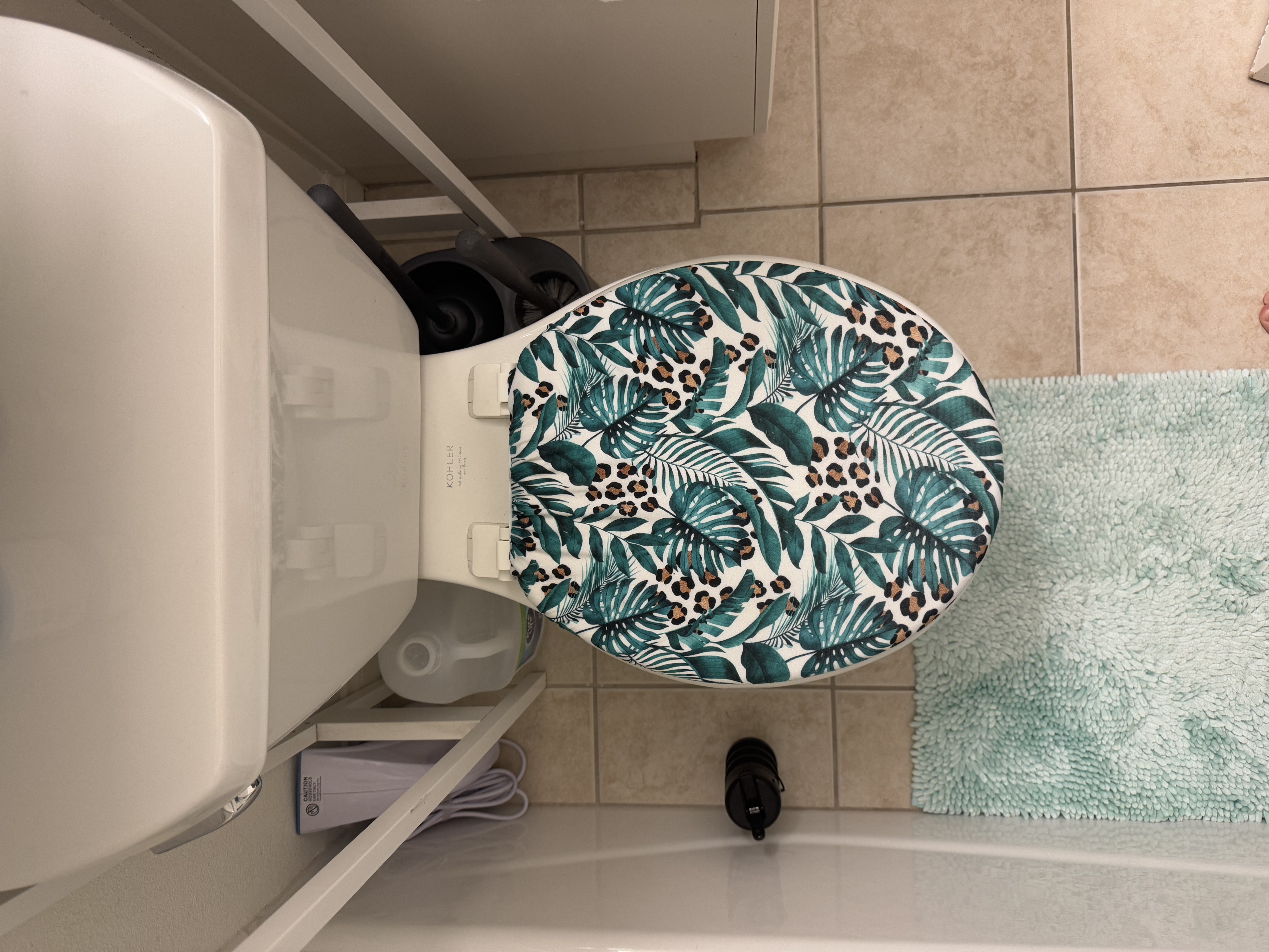 Chris H green tropical toilet seat lid cover