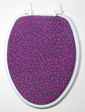 elongated magenta toilet seat lid cover