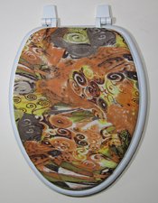orange bathroom idea toilet seat lid cover