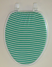 bathroom idea elongated green and white toilet seat lid cover
