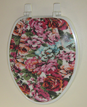bathroom idea pretty flowers toilet seat lid cover