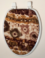 earthy tye dye toilet seat lid cover