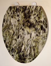 earthy green bathroom toilet seat lid cover