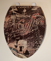 coffee theme bathroom toilet seat lid cover