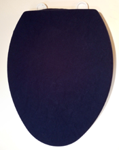 Navy blue bathroom toilet seat lid cover