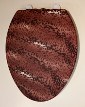 brown bathroom toilet seat lid cover