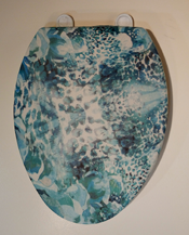 aqua turquoise bathroom decor toilet seat lid cover