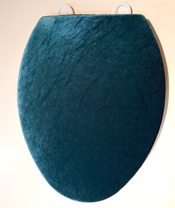Solid turquoise velvet bathroom decor toilet seat lid cover