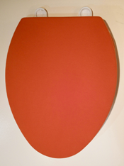 solid orange bathroom decor toilet seat lid cover