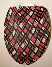 fun geometric bathroom idea toilet seat lid cover