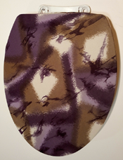 redecorate purple brown bathroom idea toilet seat lid cover