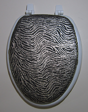 Fancy  gold and black party decor idea toilet seat lid cover