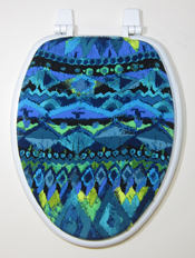 pretty blue aqua toilet seat lid cover