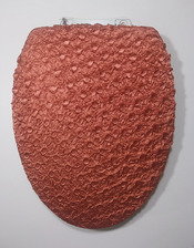 rust orange bathroom idea toilet seat lid cover