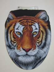 tiger face bathroom idea toilet seat lid cover