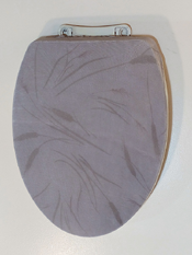 grey with delicate plant design toilet seat cover