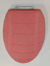 solid peach heavy duty toilet seat lid cover
