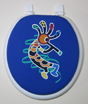 kokopelli blue toilet seat lid cover