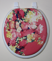 pink bathroom toilet seat lid cover