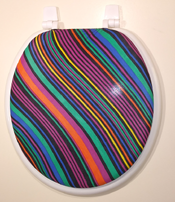 rainbow stripes lid cover
