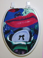 weird crazy fun bathroom decor lips toilet seat lid cover