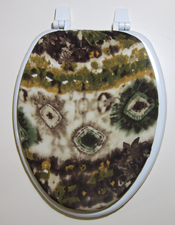 groovy tye dye natural toilet seat lid cover