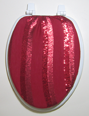 red holiday party idea toilet seat lid cover