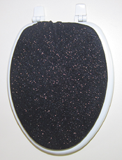 glitter party decor idea toilet seat lid cover