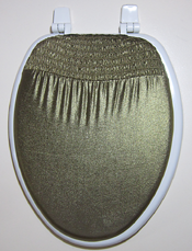 fancy shiny gold party decor idea for bathroom toilet seat lid cover