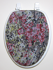 standard floral toilet seat lid cover
