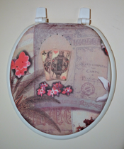 Card party bridge club poker party bathroom decorating idea  toilet seat lid cover