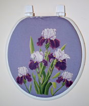  pretty purple lavender orchids bathroom toilet seat lid cover