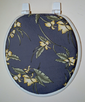 blue bathroom toilet seat lid cover