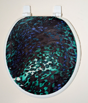 turquoise standard toilet seat lid cover