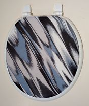 blue balck grey standard toilet seat lid cover